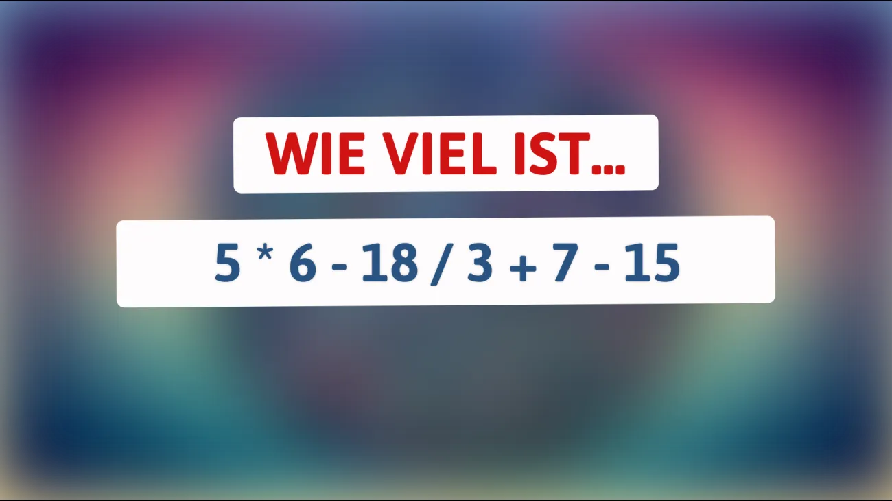 Nur die klügsten Köpfe können das knifflige Mathematik-Rätsel lösen – kannst du die Antwort finden?"